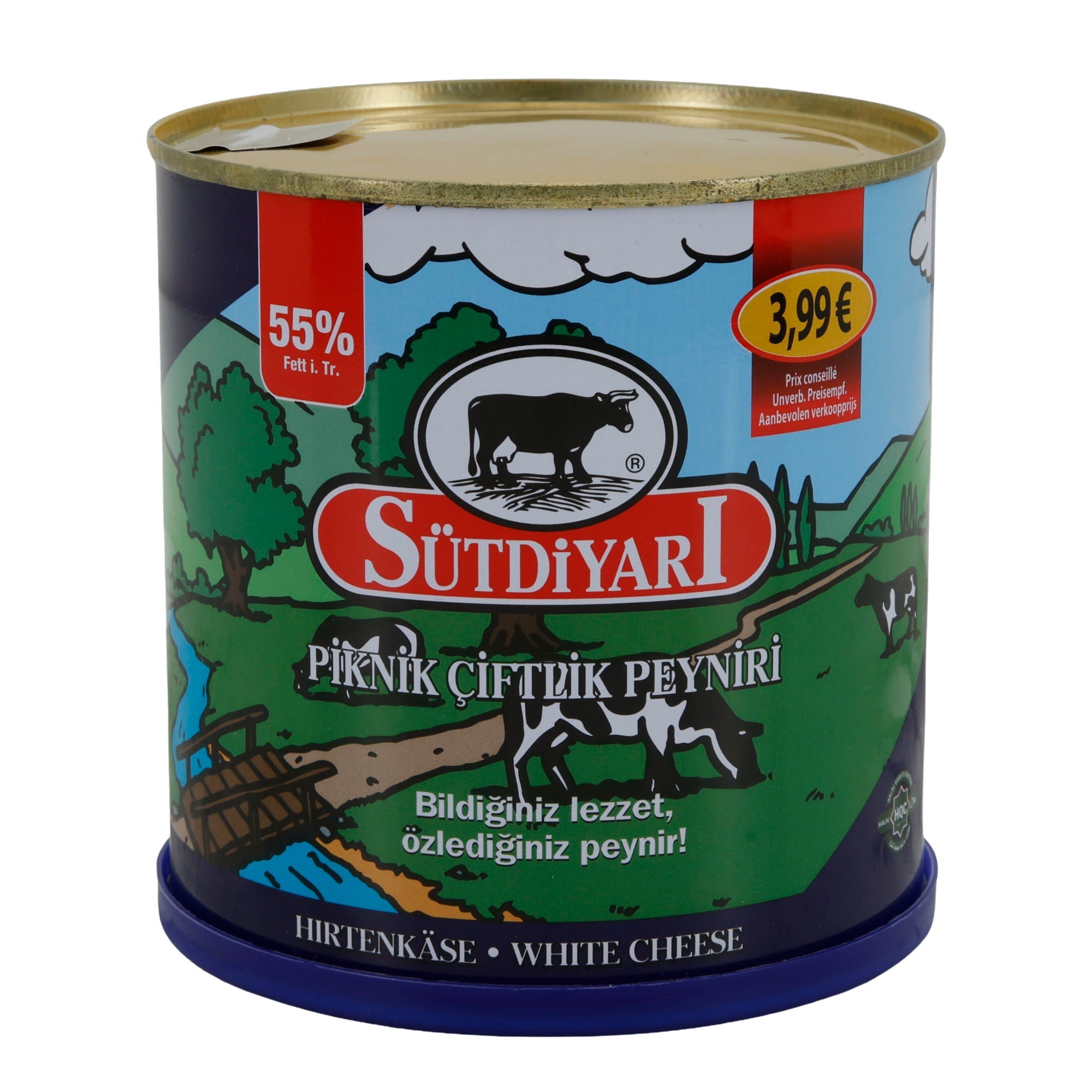 Weichkäse Sütdiyarı Piknik Çiftlik | Weißkäse in Salzlake | Traditioneller Weichkäse mit 55 % Fett i. Tr. | 750 g SUETDIYARI